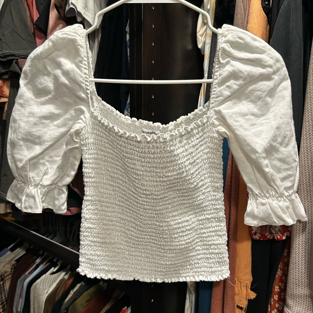 Reformation Smocked top